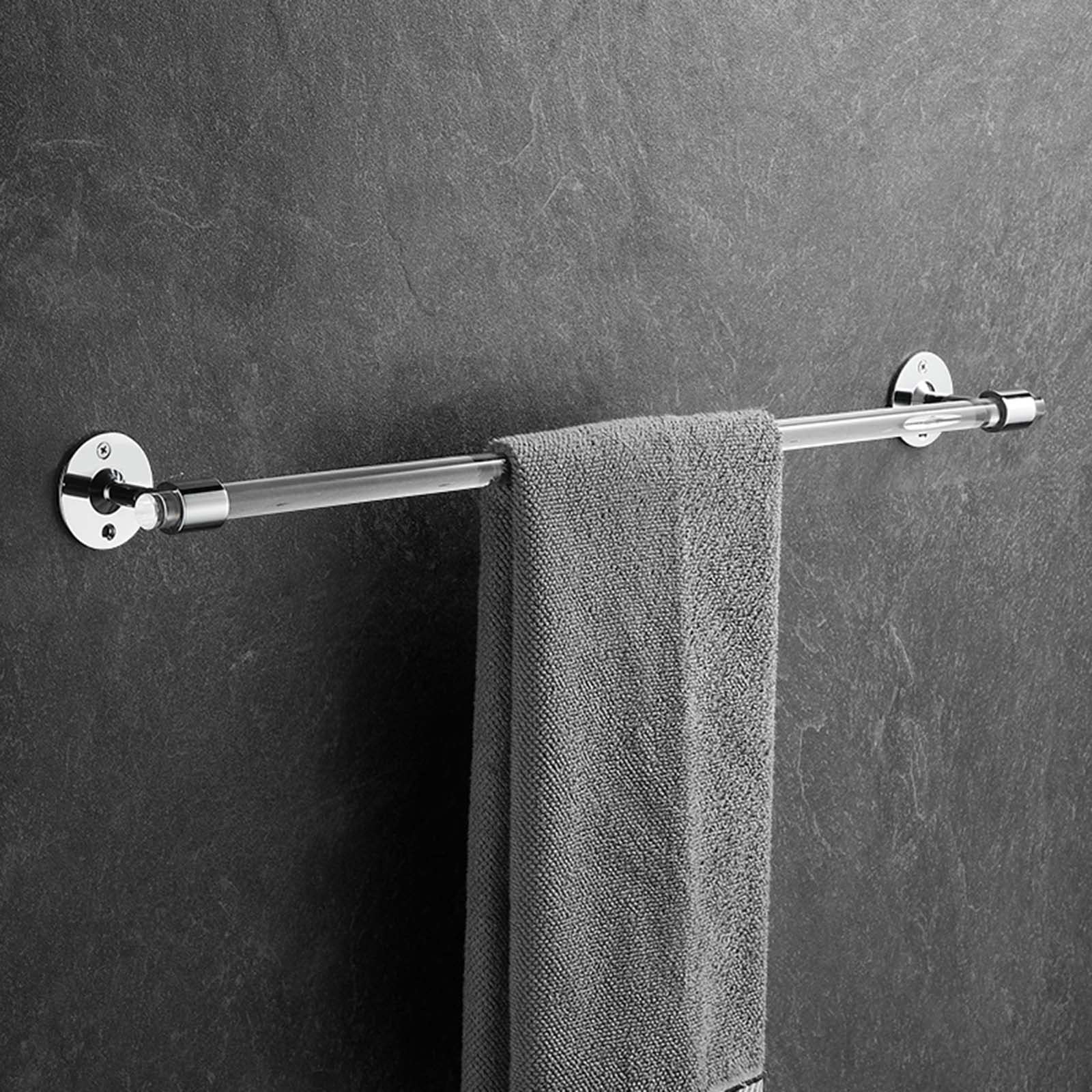 60 cm montowany na ścianie wieszak na ręczniki – samoprzylepny wieszak łazienkowy bez wiercenia, oszczędność miejsca, łatwy montaż, nowoczesny design na ręczniki i akcesoria