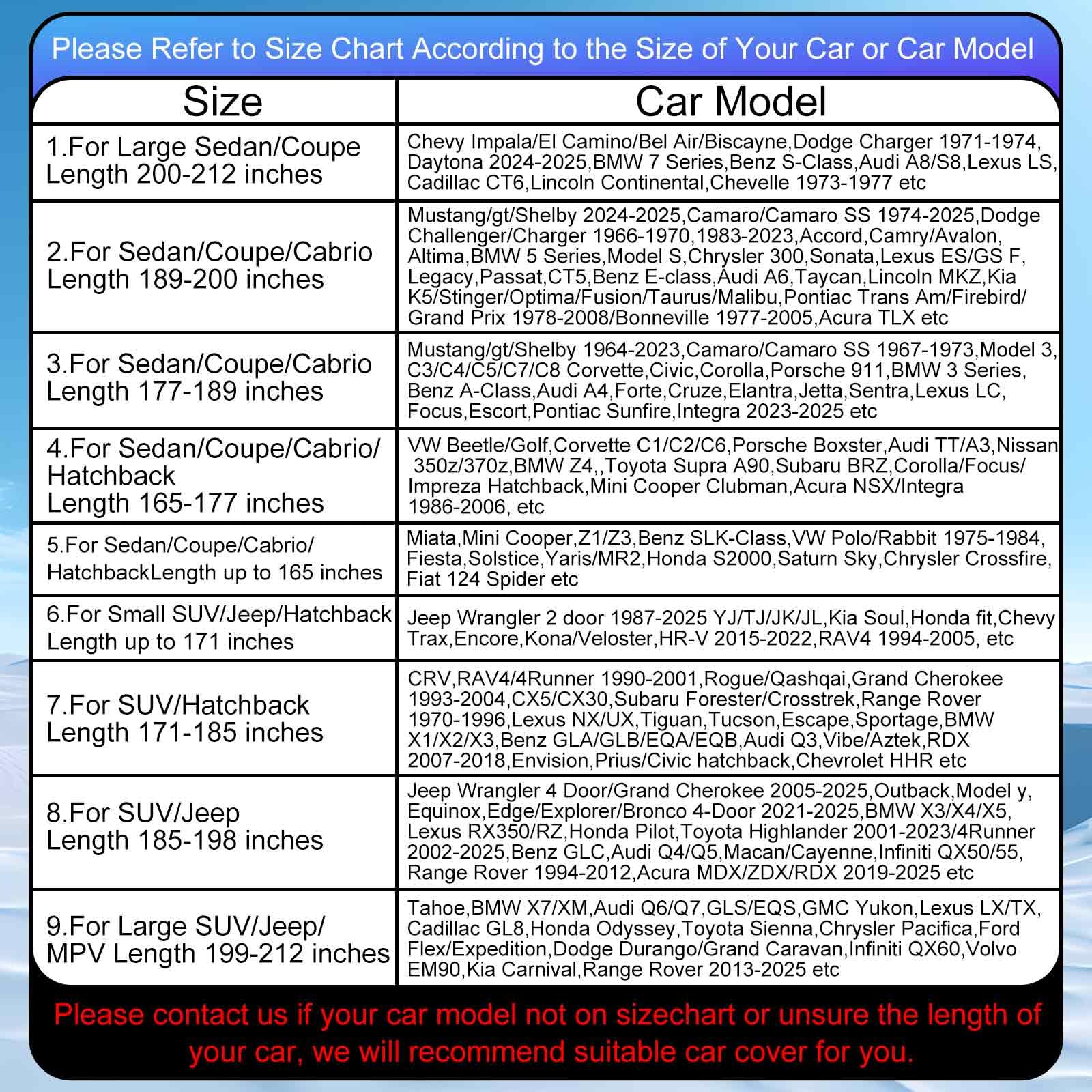 TAJSJNG Full Enclosed Car Covers for Automobiles Universal Fit for Impala El Camino Bel Air Biscayne Dodge Charger — view 5