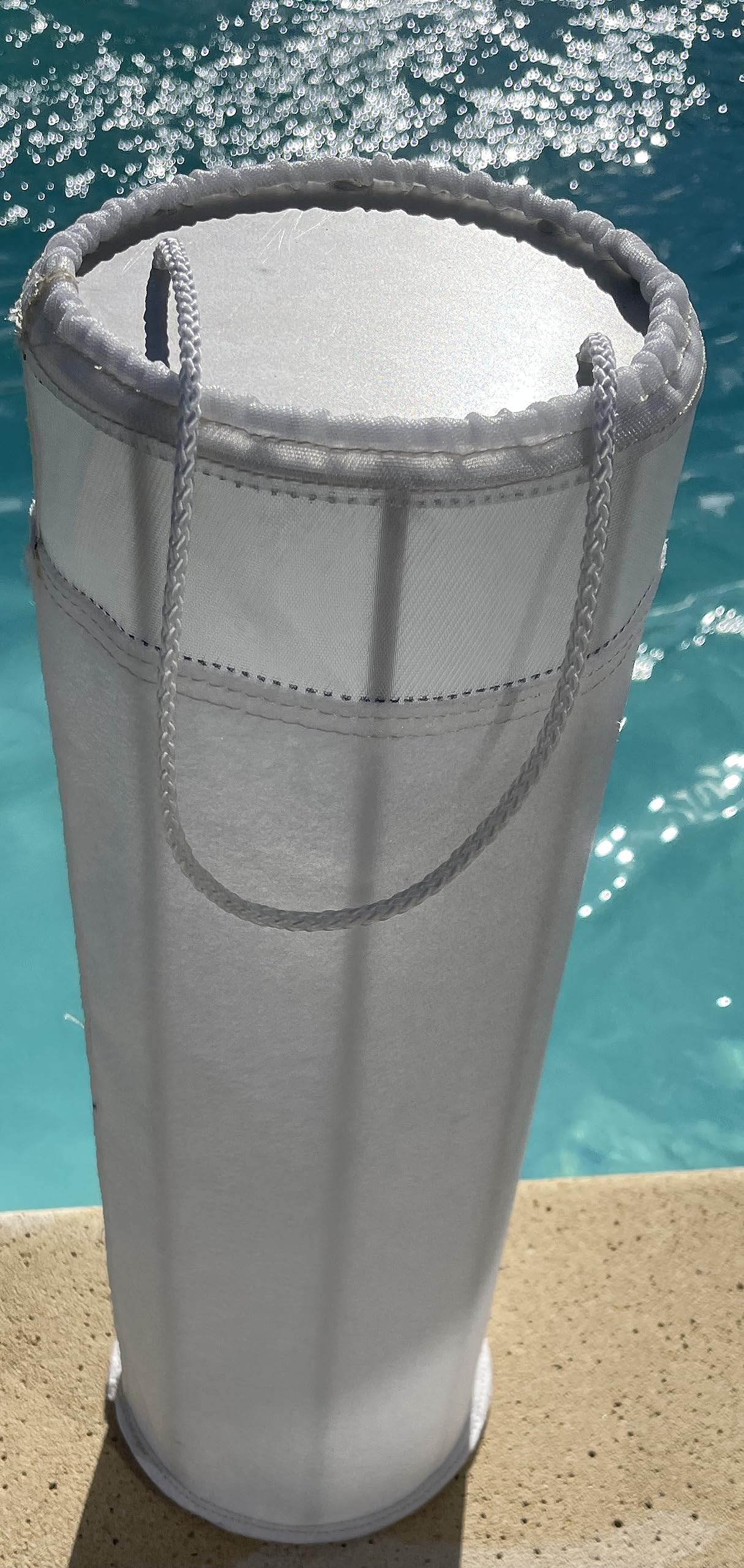 EASYFILTER Cartouche Filtrante 10 Microns Compatible Weltico C3, Skimmer et Modèles Équivalents – Structure Inox Réutilisable avec Manchette Remplaçable – Système Breveté – Vendue à l’Unité