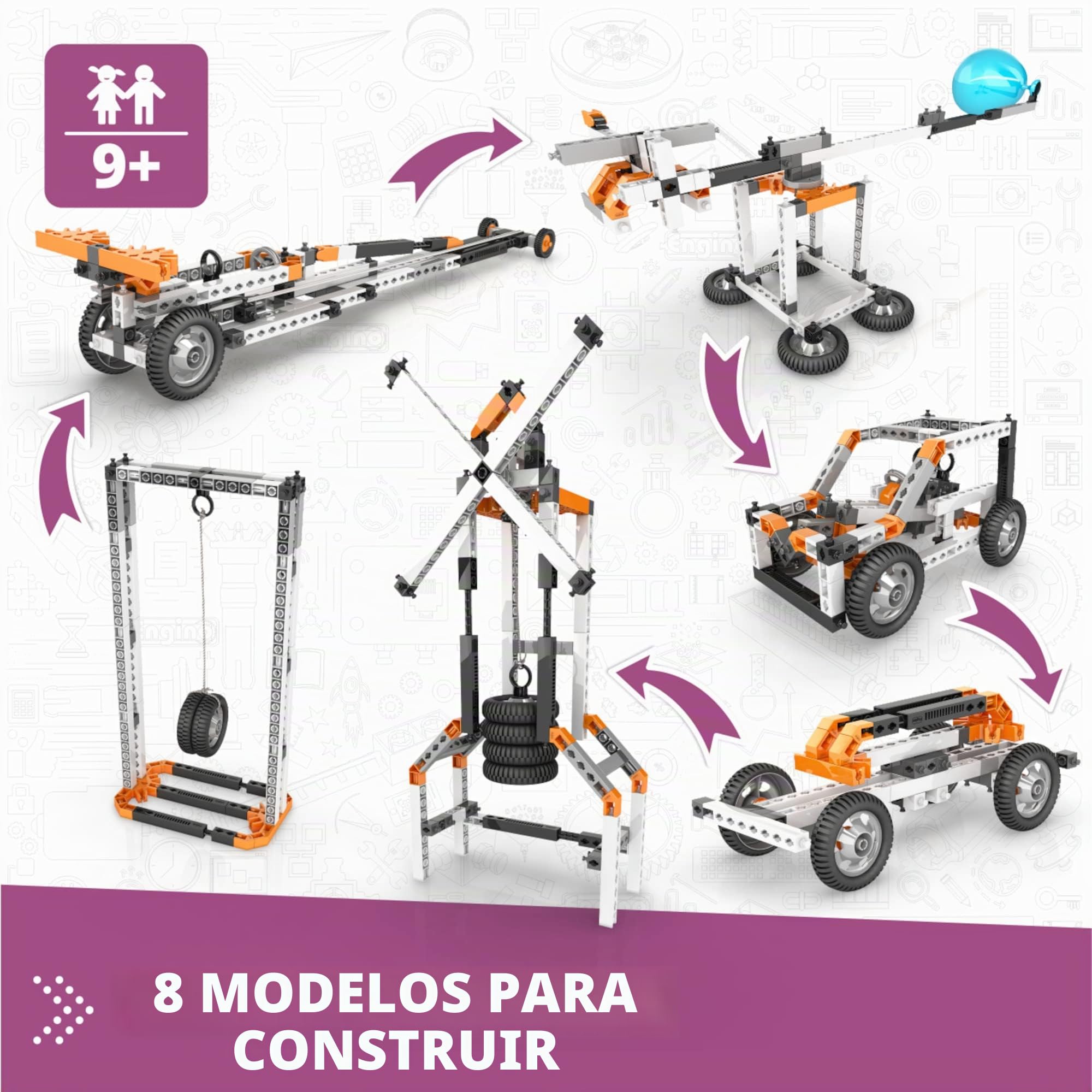Engino Stem Newton's Laws Inertia/Momentum/Kinetic and Potential Energy Toy by Engino