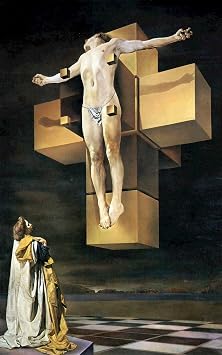 Salvador Dali Crucifixion Poster Print Wall Art - Unframed - 16x24 in - Surrealist Bedroom Living Room Office Decor