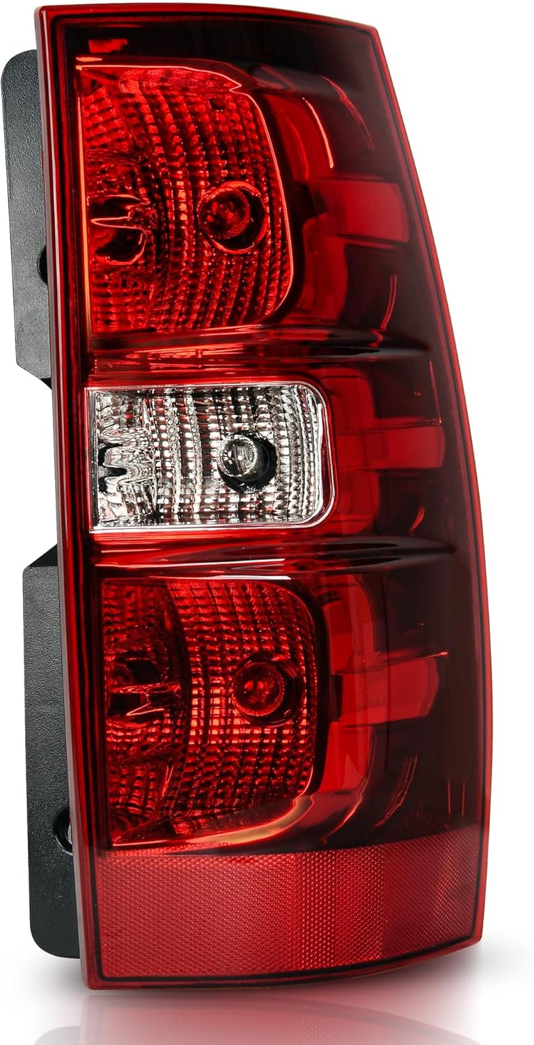 AUTOSAVER88 Tail Lights Assembly Compatible with 2007-2014 Chevy Tahoe Suburban 1500 2500, Red Clear Lens Taillights Replacement - Driver and Passenger Side