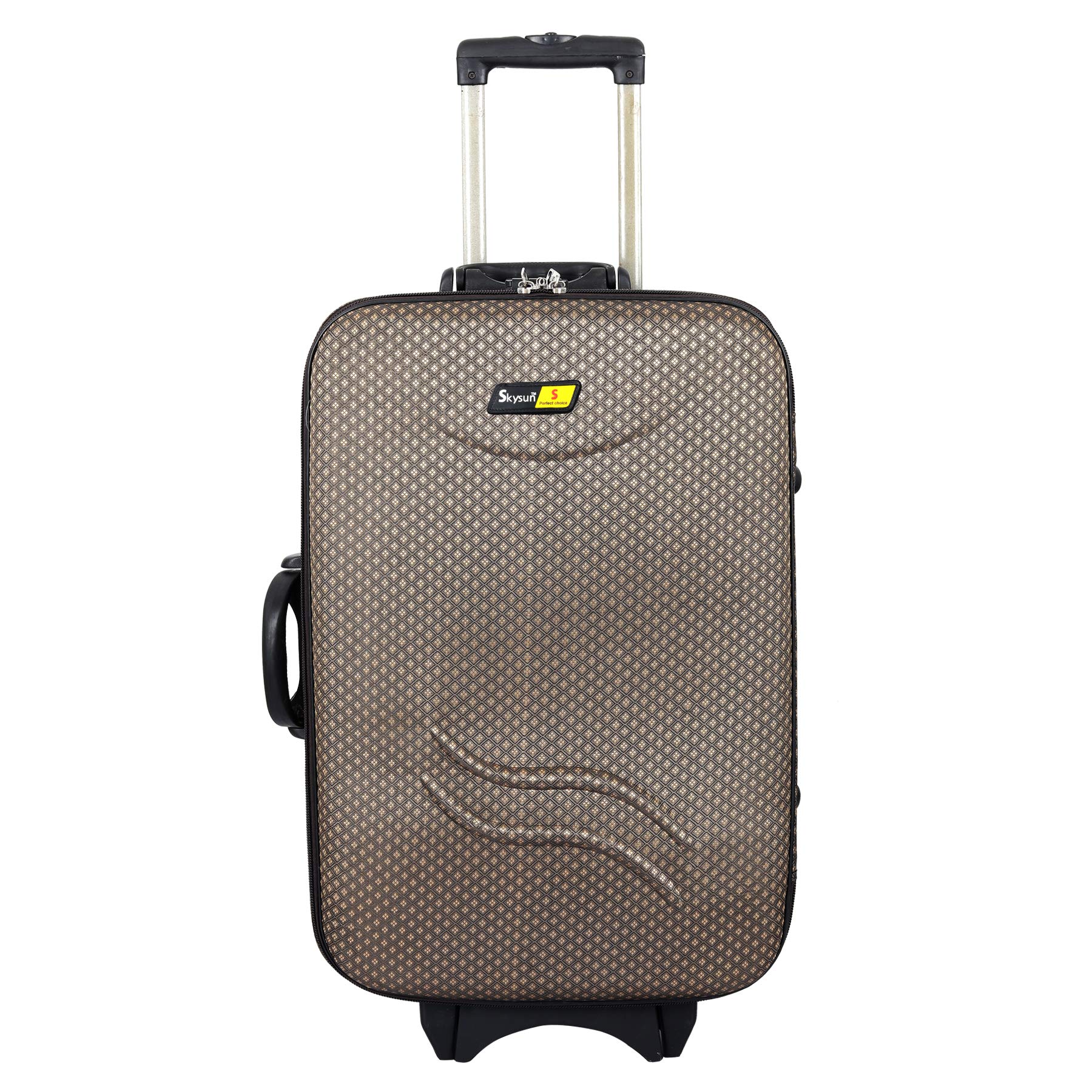 Travel Suitcase 20 Inch Trolley Bag/Suitcase Bag with 2 Wheels-Brown-picture-20