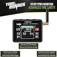 Vista 2 de TireMinder i10 RV TPMS con 4 transmisores de flujo pasante, negro