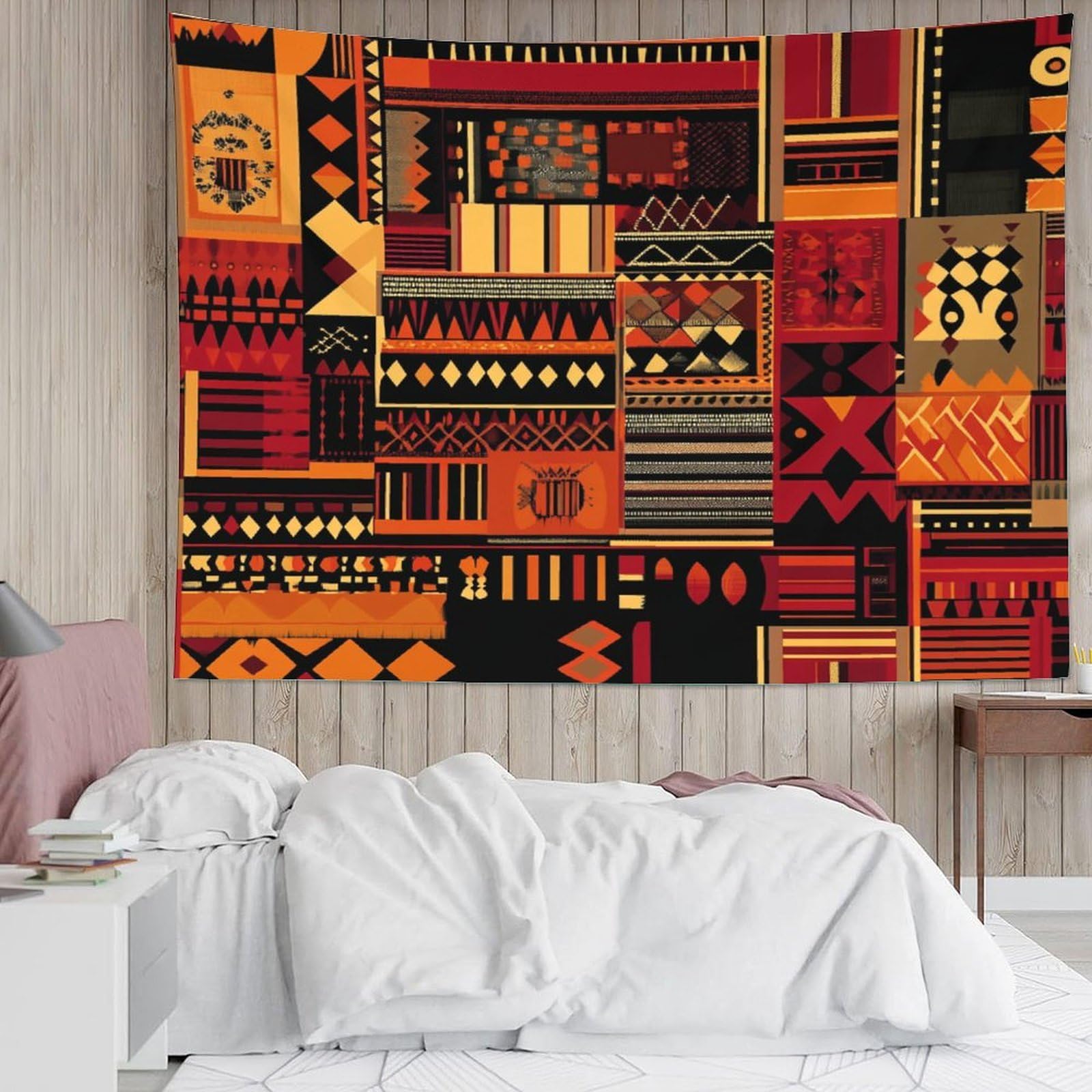 kaiyun Forme Geometriche e Organiche Parete Arazzo Da Parete Con Arte Murale Decorazioni Per La Casa Per Il Dormitorio Della Camera Da Letto (Tradizionale africano Arte,180cmx230cm)