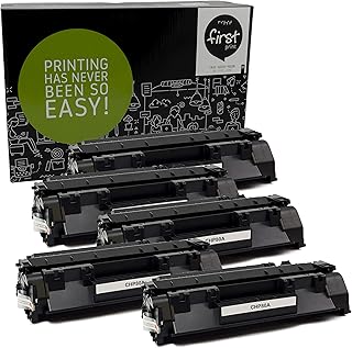 First Print 5 Pack of compatible for HP 80A CF280A - Compatible Balck Toner Cartridge For HP LaserJet Pro 400 M401dn, LaserJet Pro 400 M401dne, LaserJet Pro 400 M401dw, LaserJet Pro 400 M401n, LaserJet Pro 400 M425dn, LaserJet Pro 400 M425dw