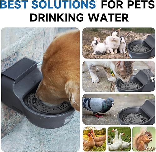 Miniatura 7 de Dispensador automático de agua para perros con soporte antipunta, dispensador de agua para perros de 68 onzas, alimentador de agua de recarga