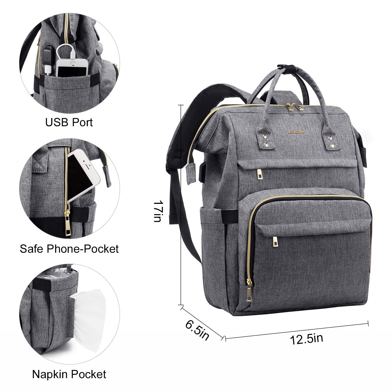 Amazon.com: LOVEVOOK Nurse Backpack Laptop Backpack for  display picture 3