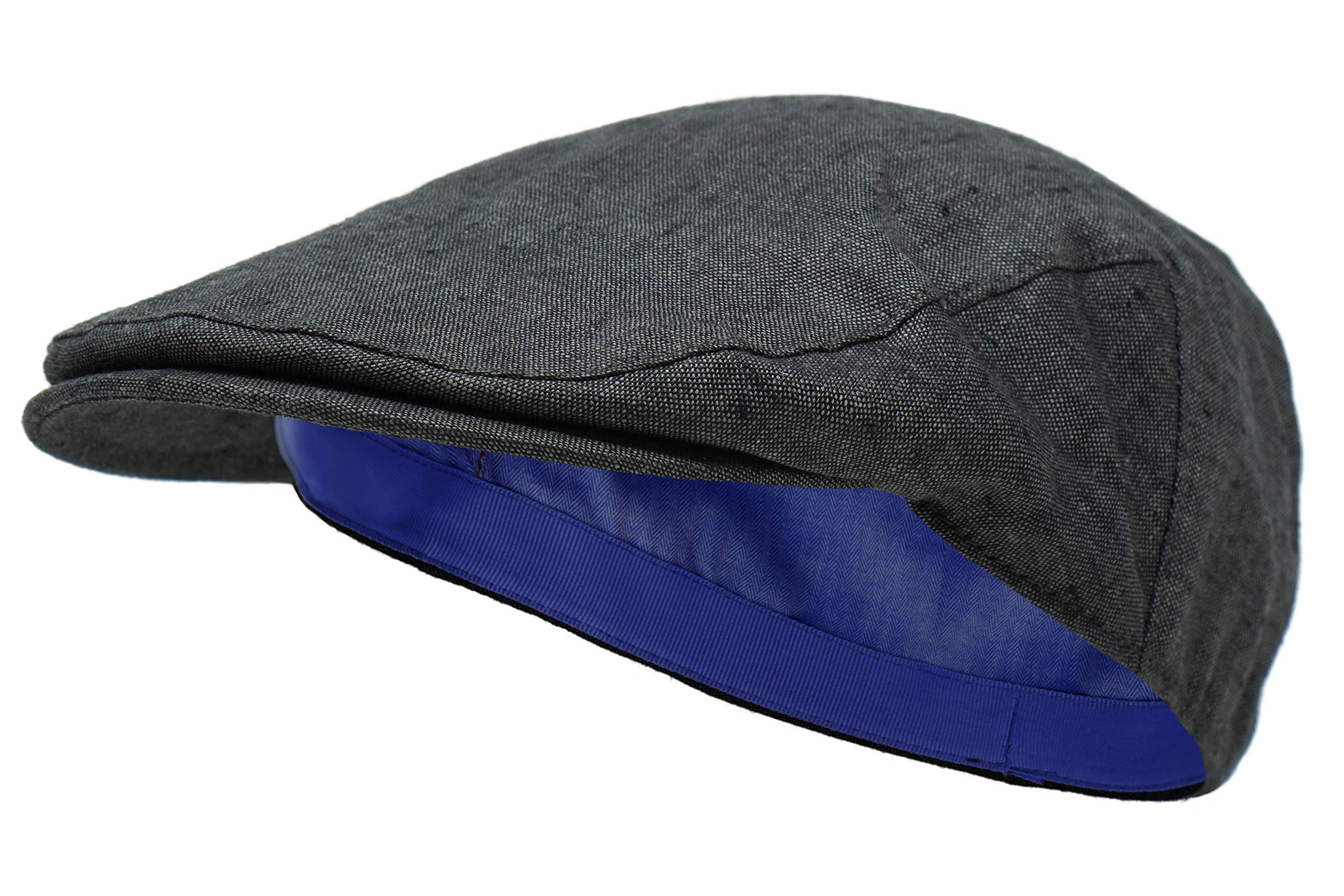 Borges & Scott The Sammy – Irish Linen Flat Cap - Granite - 62cm