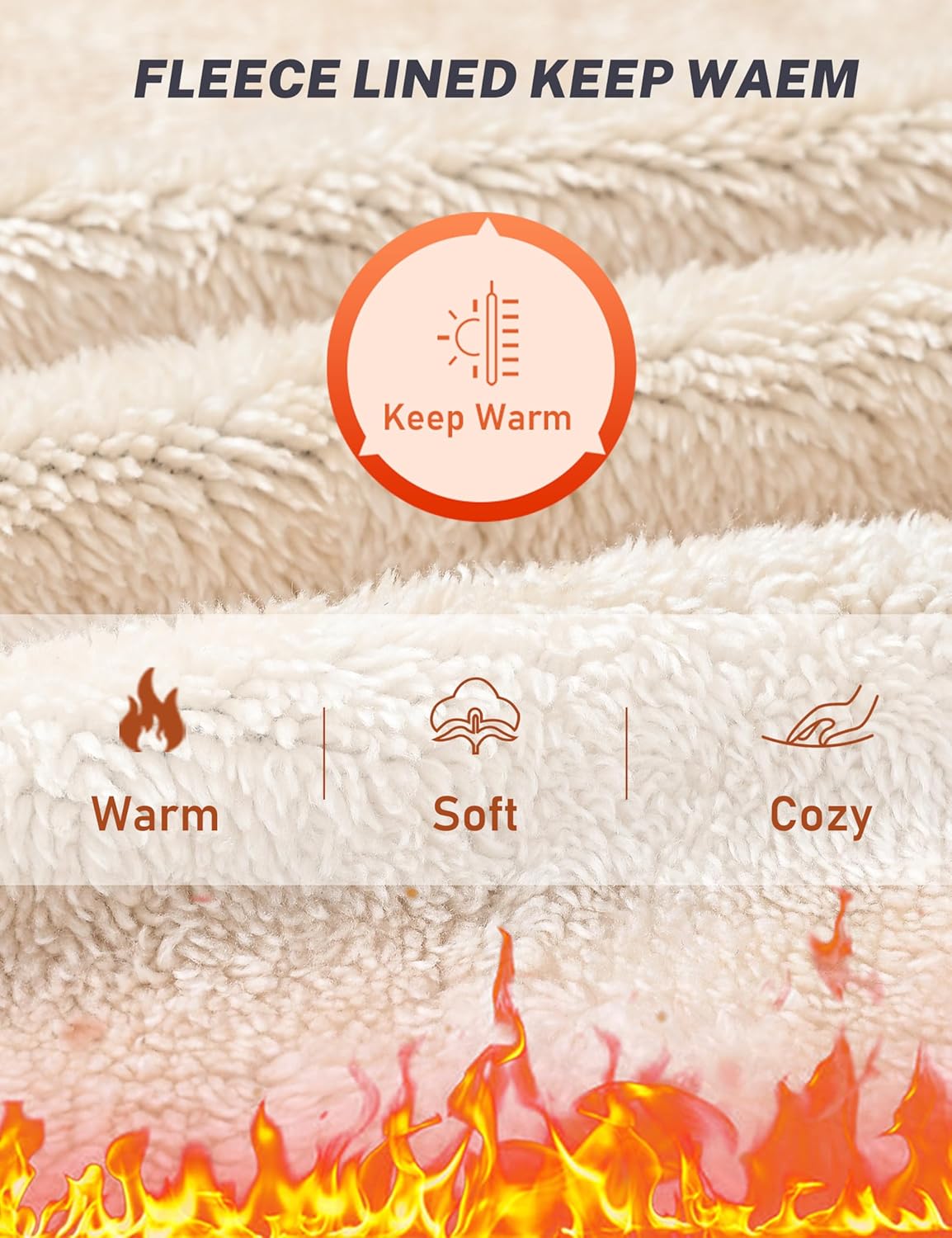 MoFiz Women's Fleece Zip Up Hoodie Warm and Cozy Sherpa Lined Sweatshirt Winter Hoodie Jackets for Women with Pockets - Image 6