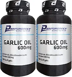 Óleo de Alho Garlic Oil 600mg Performance Nutrition 100 Cápsulas kit 2 Und