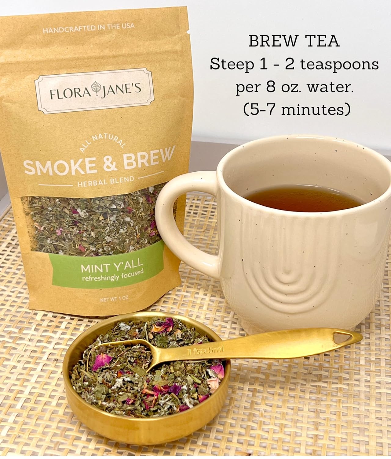 Herbal Blend for Smoke and Tea - Smoke & Brew Mellow Clove for Soothing Clarity - Clove, Ginko Leaf and Calendula - Organic and Wildcrafted Herbs - 1 Oz Bag - Image 5