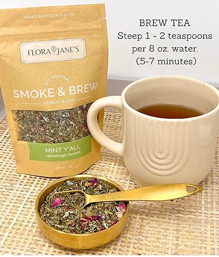 Miniatura 6 de Mezcla de hierbas para humo y té - Smoke & Brew Sweet Dreams para relajación y sueño - Lavanda y manzanilla - Hierbas orgánicas y artesanales - 1