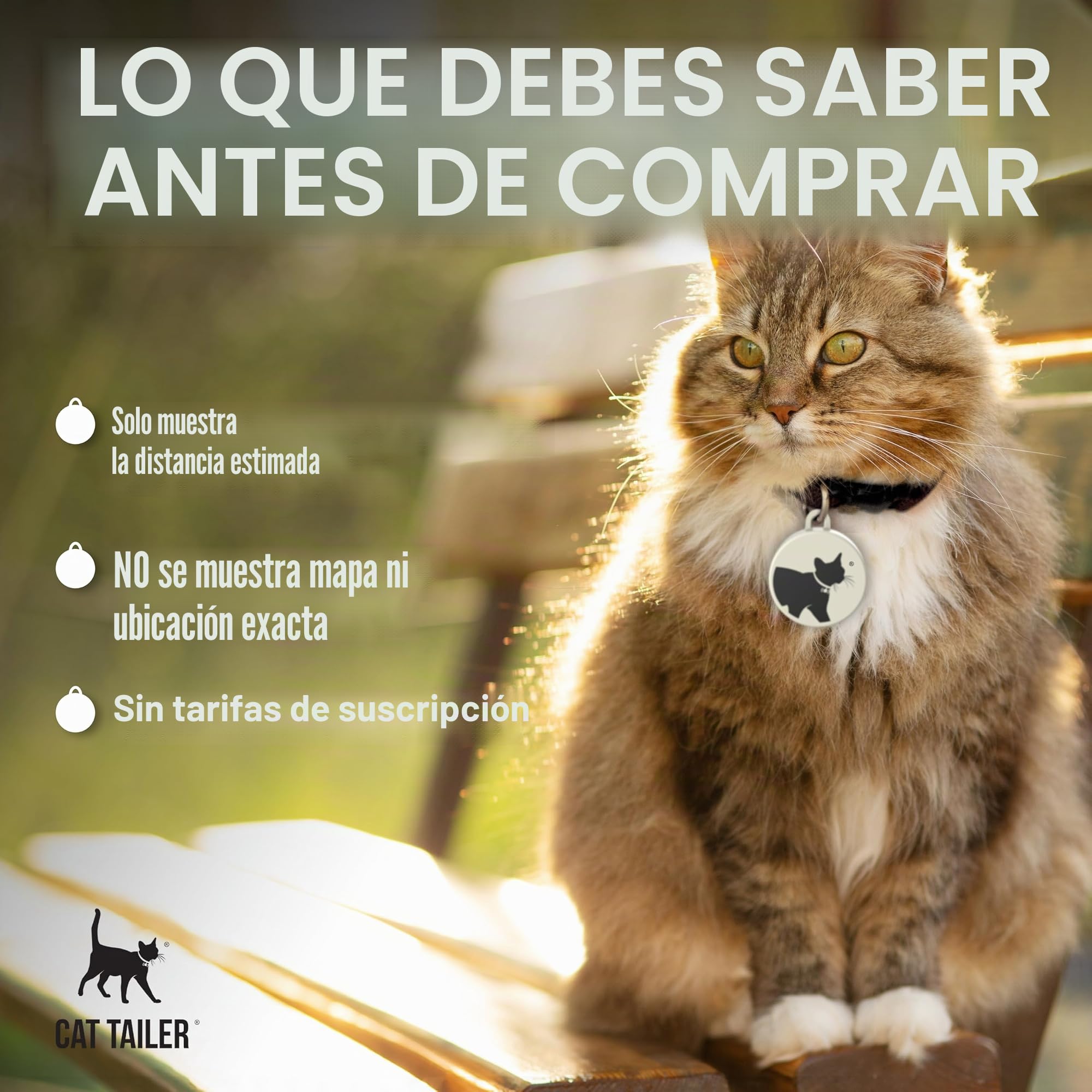Rastreador de gatos, pequeño y ligero, impermeable, con Bluetooth, para collar de mascota, alcance de 328 pies, batería reemplazable de 6 meses, compatible con Android/Apple iOS