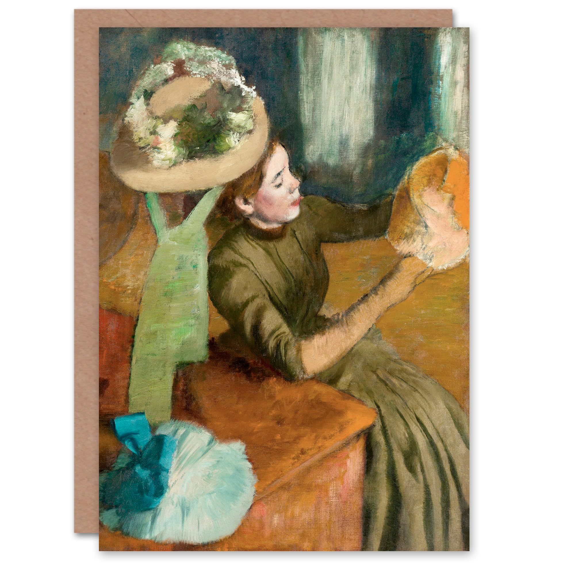 Artery8 Edgar Degas Art Card The Millinery Shop Hat Examination