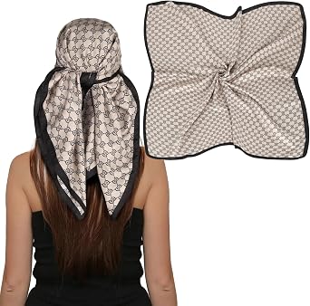EXTREE Luxury Satin Head Scarf 35x35 - Silk-like Wrap for Women, Versatile Shawl/Sun Cover/Wrapping, Premium Gift for Her