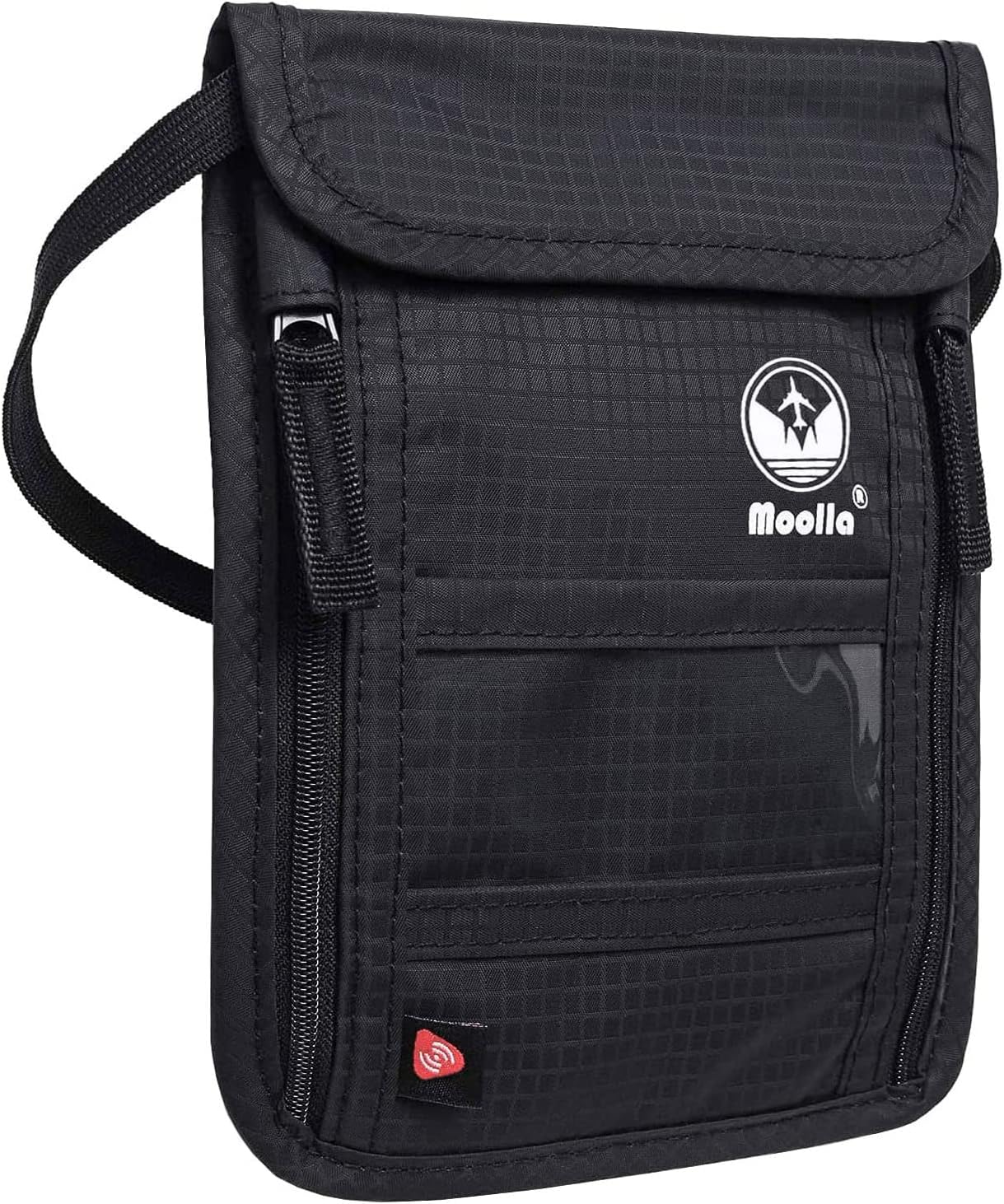 RFID Blocking Passport Holder Travel Neck Pouch Wallet for Women & Men