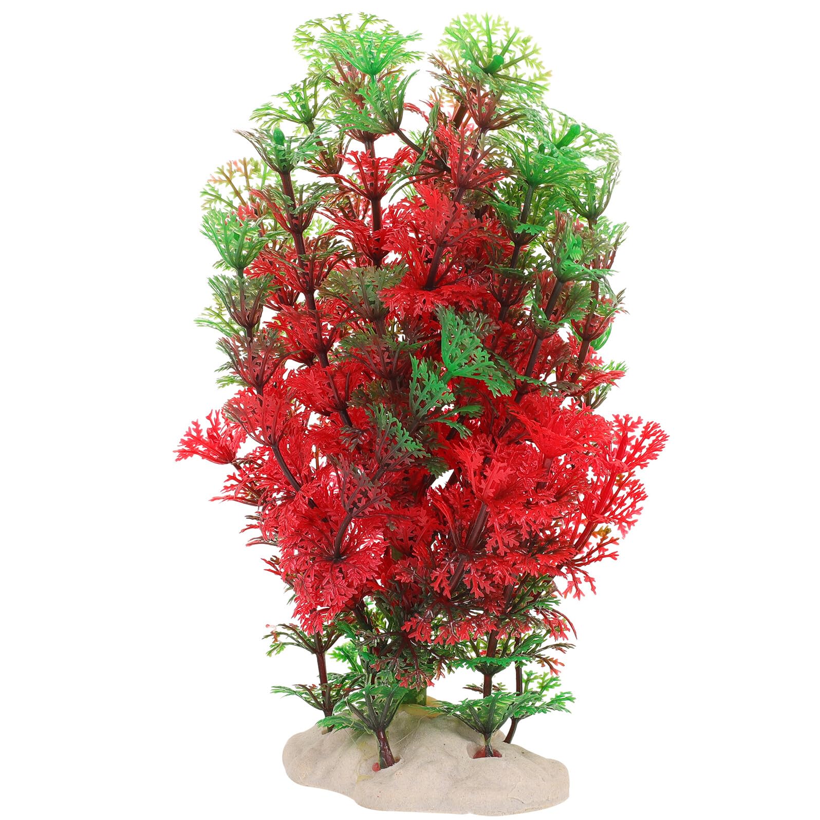 UPKOCH Realistic Fake Plant and Decorative Fish Tank Decor 18cm Plastic Aquarium Palm Tree Ornament for Freshwater and