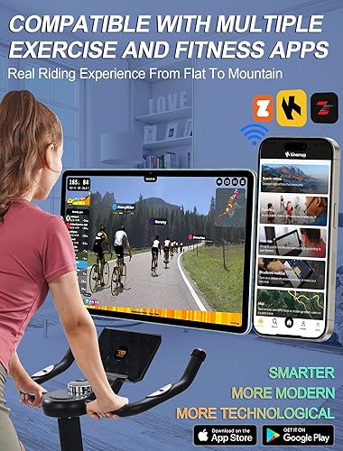 Miniatura 2 de FitGoods Exercise Bike Stationary Bike with Magnetic, Indoor Cycling Bike Stationary for Home, Spin Bike with Built-In Bluetooth Sensor and Digital