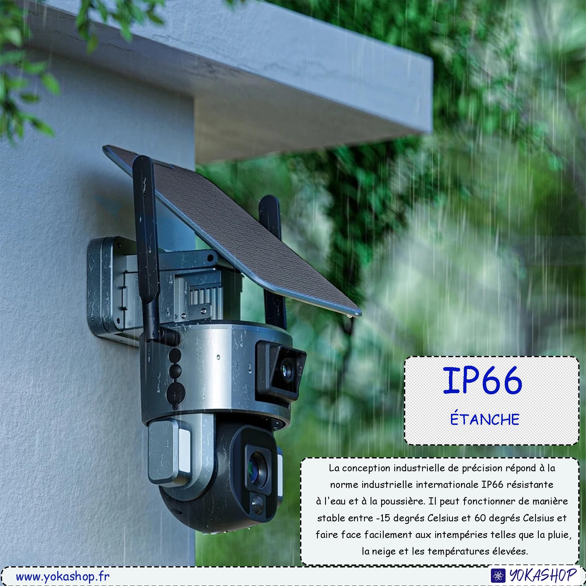 Telecamera di sorveglianza solare senza fili PTZ esterna, WiFi 360°, 4K/8MP, doppia lente zoom ottica 10X, rilevamento umano, audio bidirezionale, visione notturna, impermeabile IP66, 5 watt 20000mAh