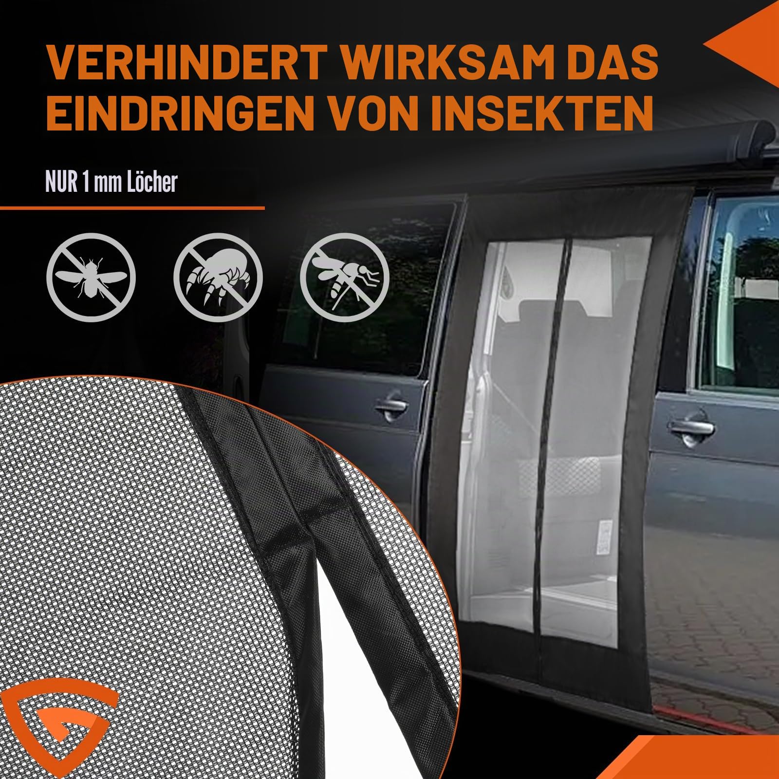 Moskitonetz Magnet für T5 T6, Schiebetür Fliegengitter Van