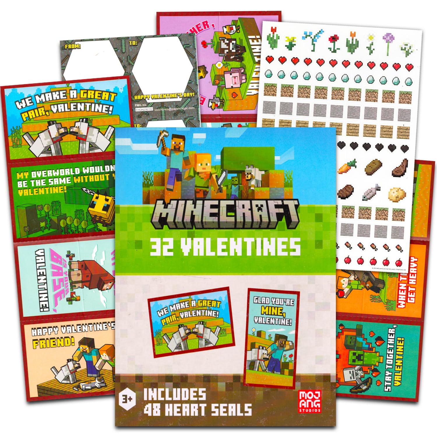 Cartes Saint-Valentin Minecraft pour l'échange de cadeaux en classe