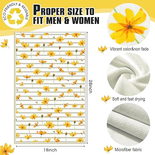 Miniatura 9 de CHENGU 4 toallas de cocina de flores silvestres, paños absorbentes para cocina, reutilizables, toallas de mano, toalla de cocina, toalla de cocina,