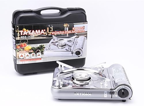 Miniatura 10 de Estufa de camping portátil de gas butano de acero inoxidable de 8,000 BTU