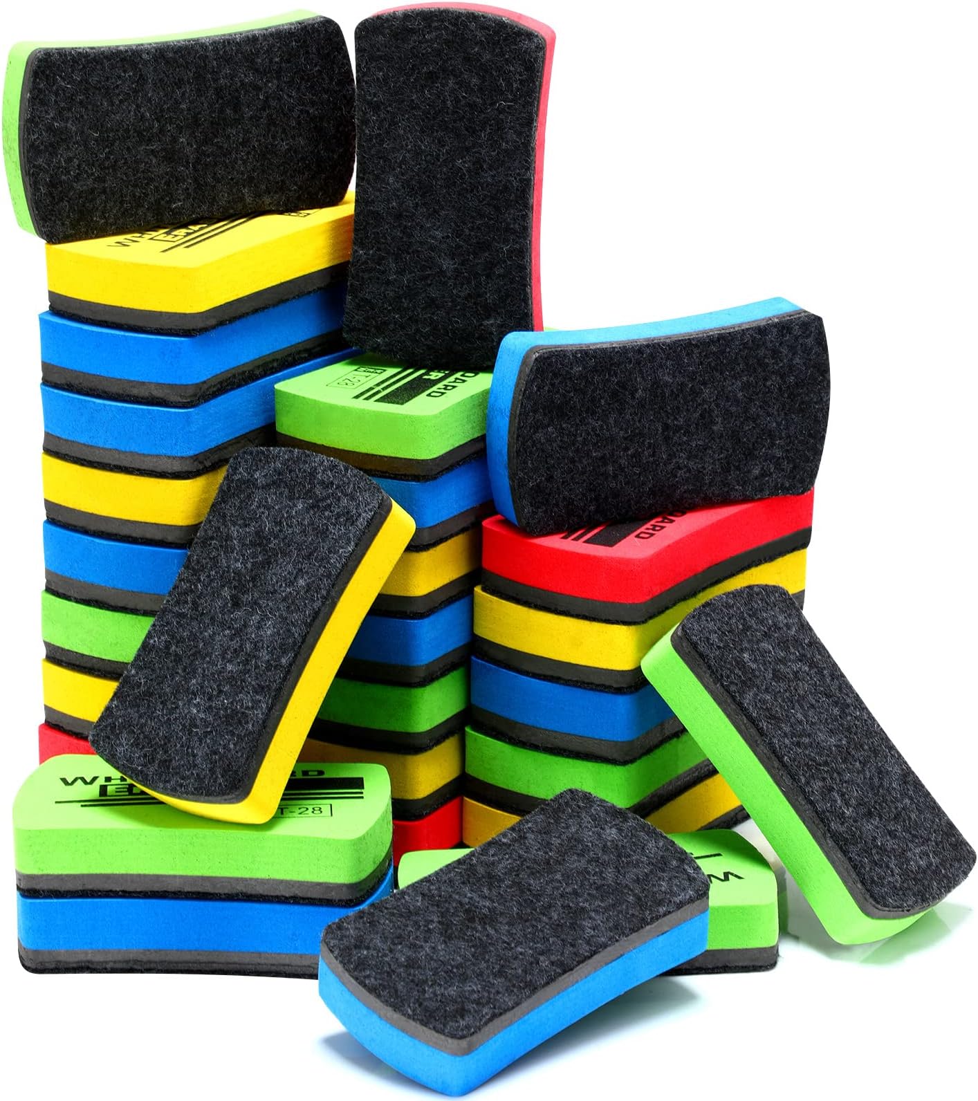 4 Pieces Microfiber Shag White Board Erasers Dry Erase