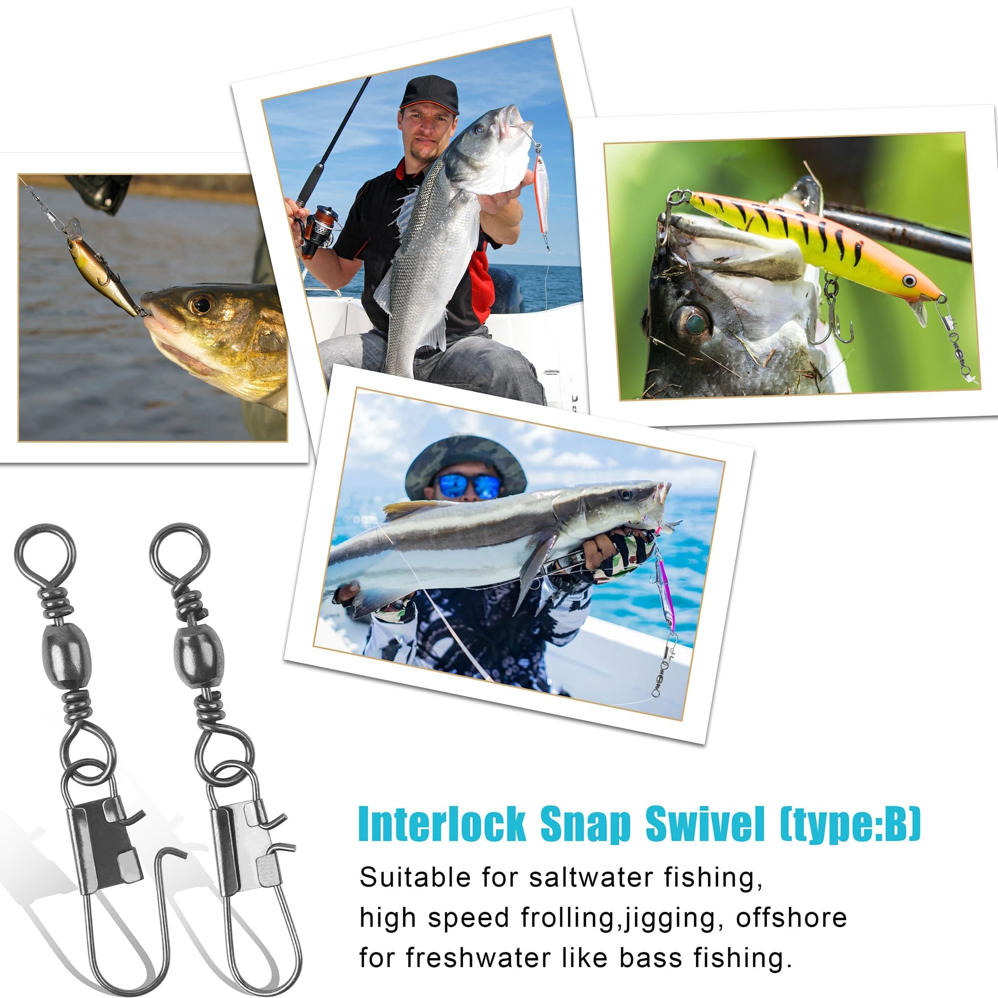 Fishing Swivels & Snaps - Stainless Steel -7