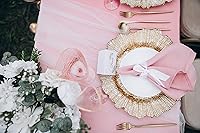 Vista 7 de Simply Elegant Placa de carga de plástico grabada a rayas, placa de servicio para fiestas, cenas, bodas, quinceañeras y eventos, 13 pulgadas