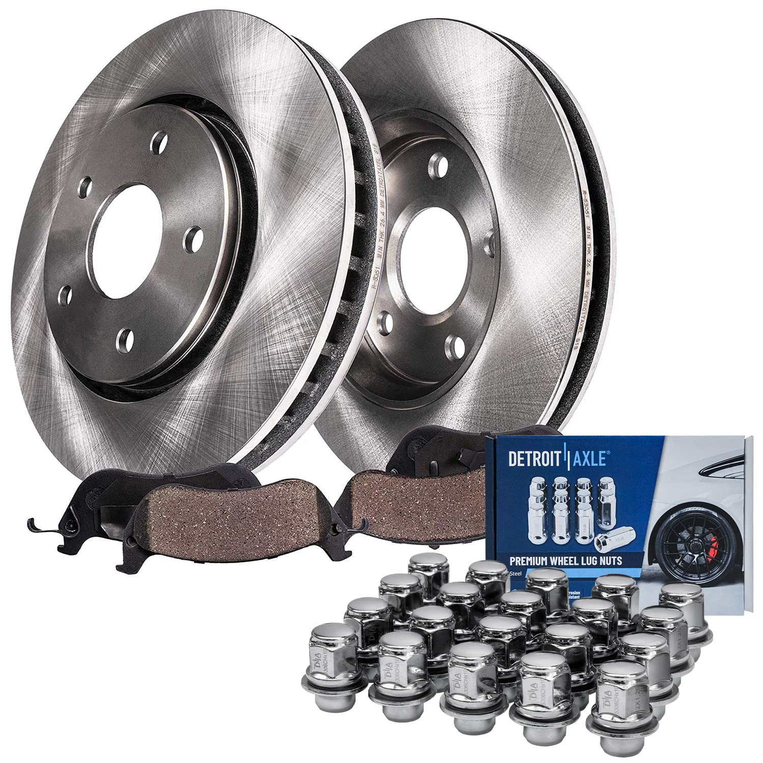 Detroit Axle - 3.5L Front Brake Kit for 2007-2013 Nissan Altima, 11.65''