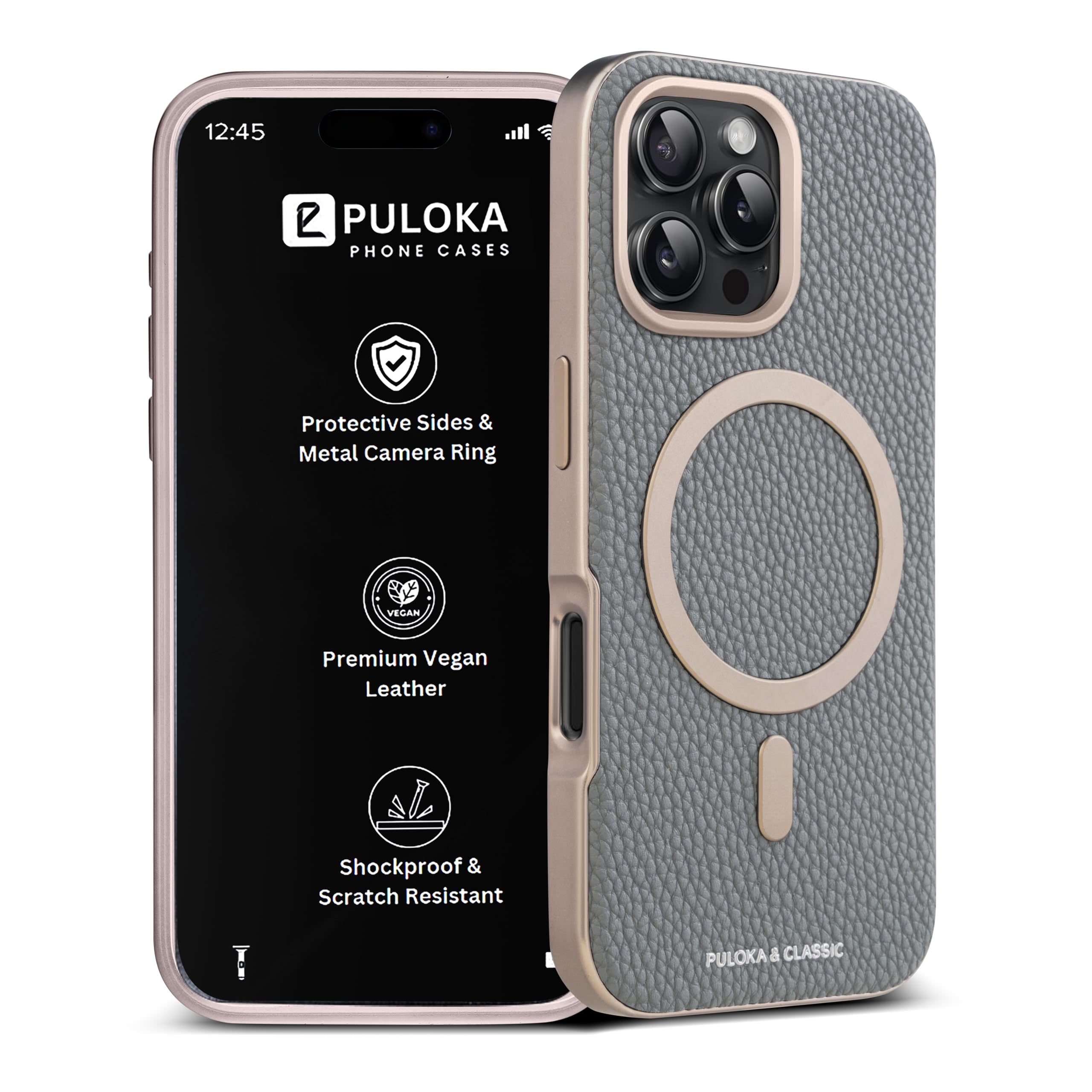 PULOKA Magfit iPhone 16 Pro Max Case - Vegan Leather -1