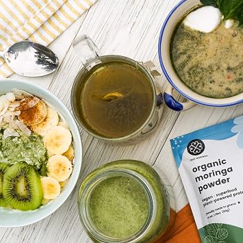 Organic Moringa Powder | 100% Regenerative Organic Raw Moringa Powder, Certified USDA. Non-GMO (50g)