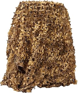 Wiyuer Red de camuflaje para caza, camuflaje para exteriores, color marrón, 3 x 5 m