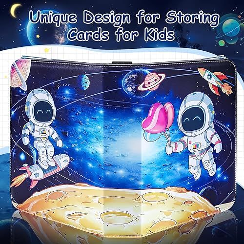 Miniatura 2 de BRHE Carpeta de tarjetas con 4 bolsillos, 504 bolsillos con 63 fundas extraíbles para tarjetas de juego, coleccionista de tarjetas intercambiables,