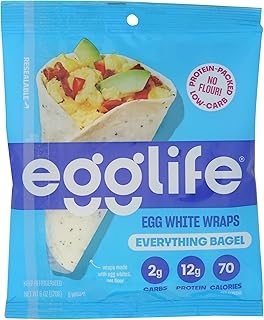 Egglife, Wraps Egg White Everything Bagel, 6 Ounce