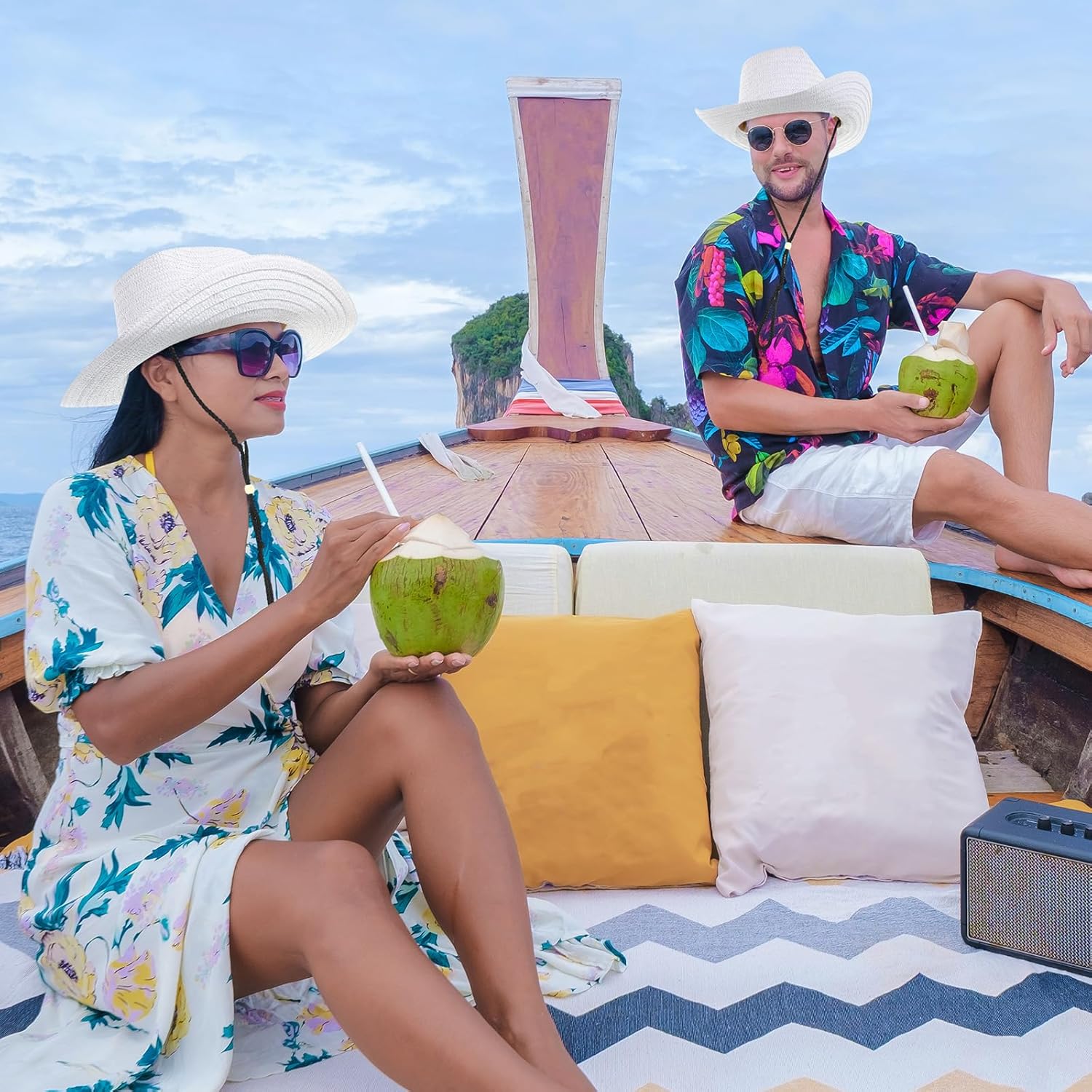 JaGely 15 Pcs Straw Cowboy Hats Wide Brim Summer Hat Women Men Country Accessories for Western Themed Party Concerts Birthday - Image 5