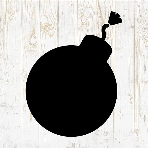 Adhesivo de vinilo de 6 pulgadas para pared, botella, teléfono, coche, hogar, bicicleta, laptop, silueta, arma munición, bomba de mano, explosivo,