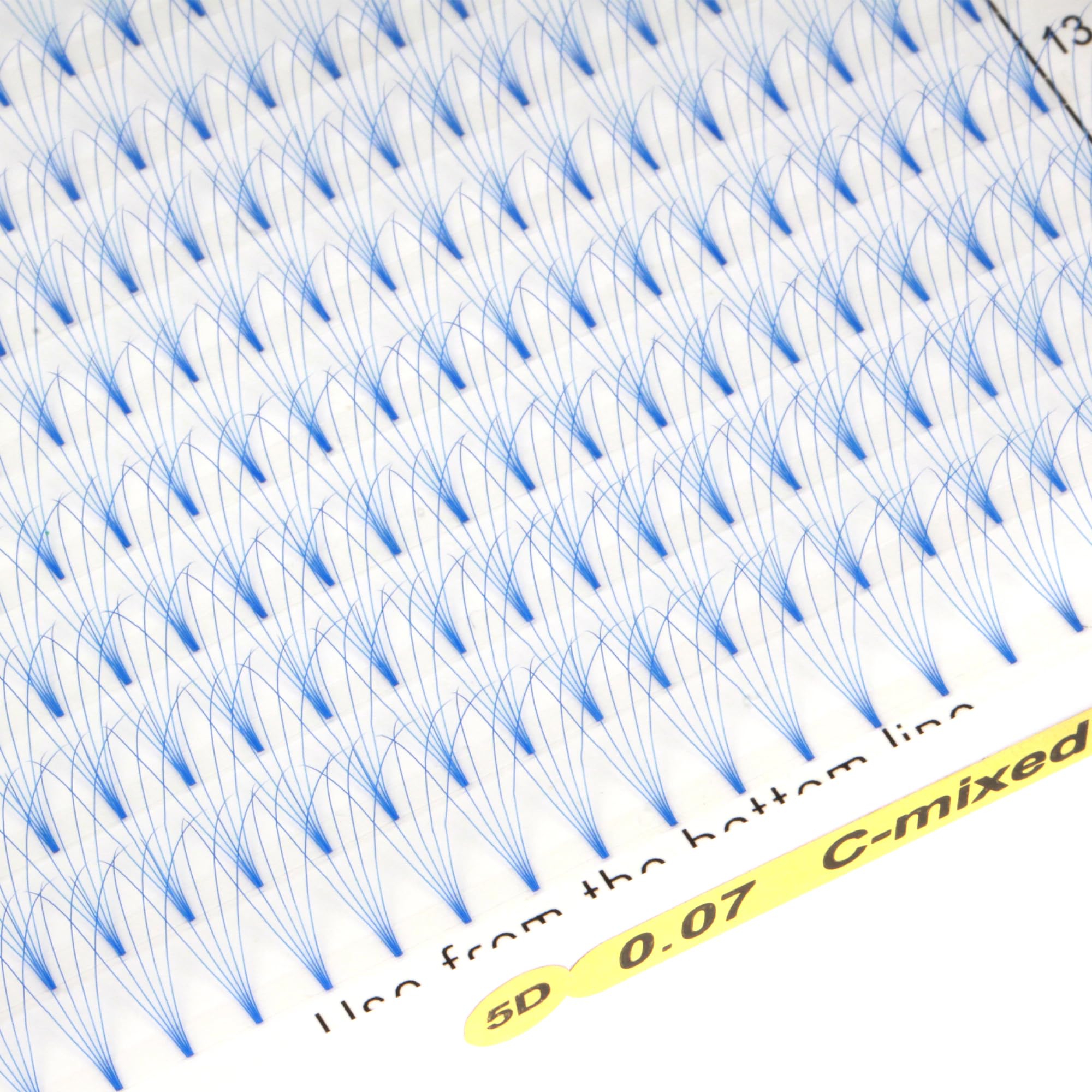 MuxAnzu Eyelash Extension Colored Premade Lash Fans 5D Short Stem Volume Lashes Individual eyelashes Cluster (BLUE - Image 2