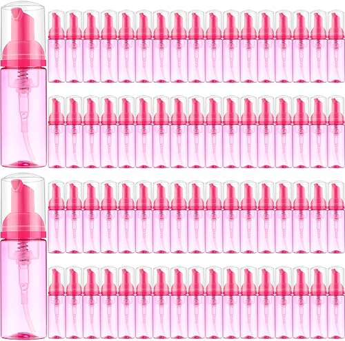 Miniatura 1 de 70 dispensadores de jabón de espuma de plástico de 2 onzas, botellas de champú recargables para pestañas con bomba, dispensador de botellas de