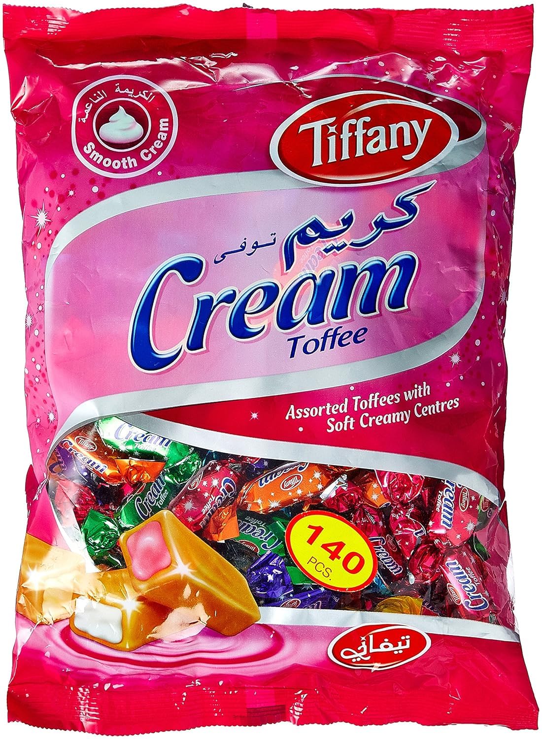 Tiffany Cream Toffee Assorted Toffee With Soft Creamy Centre With Individually Wrapped Pieces 700gm Pouch
