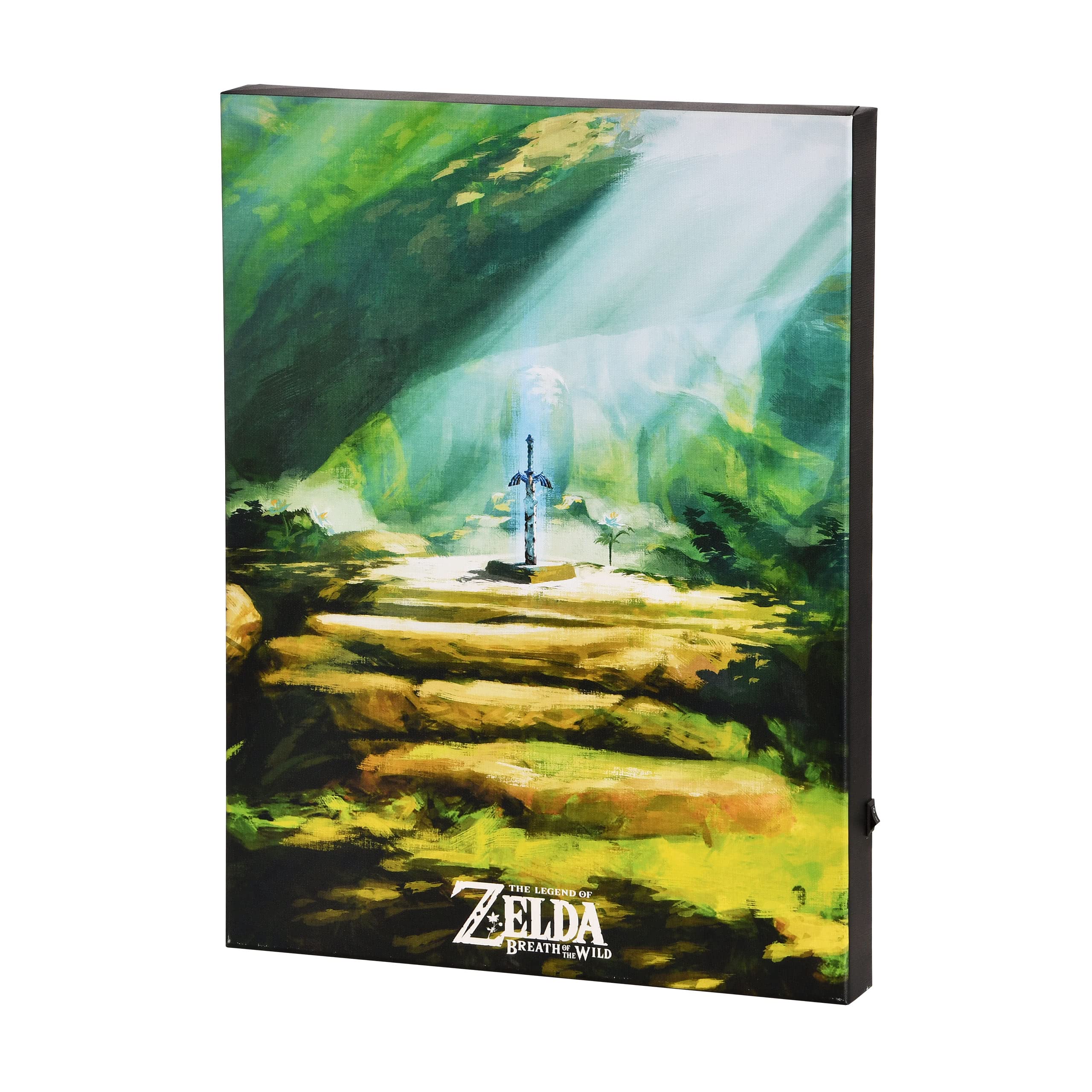 Elbenwald Zelda Espada Maestra Mural de pared con luz Funciona con pilas 30 x 40 x 3,8 cm