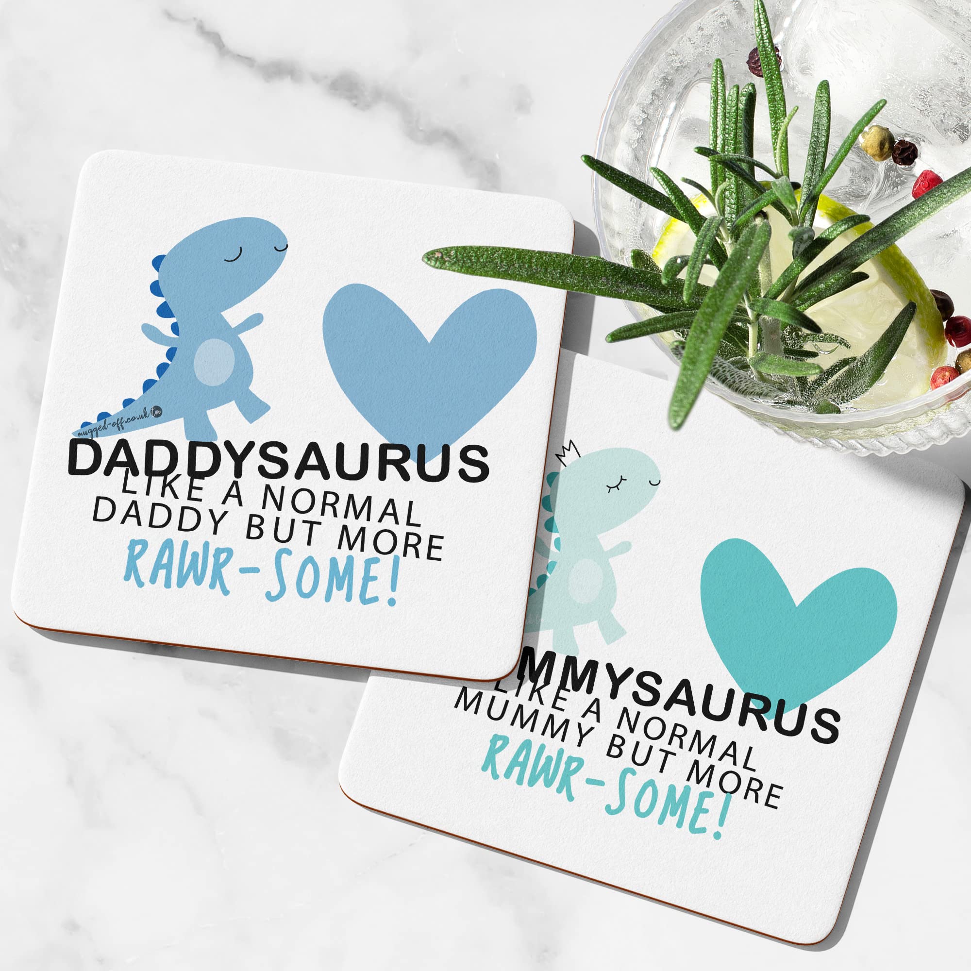 Mummy and Daddy coaster gift set Christmas Birthday