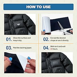 KING MOUNTAIN Self Adhesive Nylon Fabric Repair Tape, 463 Inches, Quick Down Jacket Repair Patch, Waterproof Outdoor Gear Patch Kit for Tent,Backpacks,Umbrella, Gloves, Sleeping Bag (Black