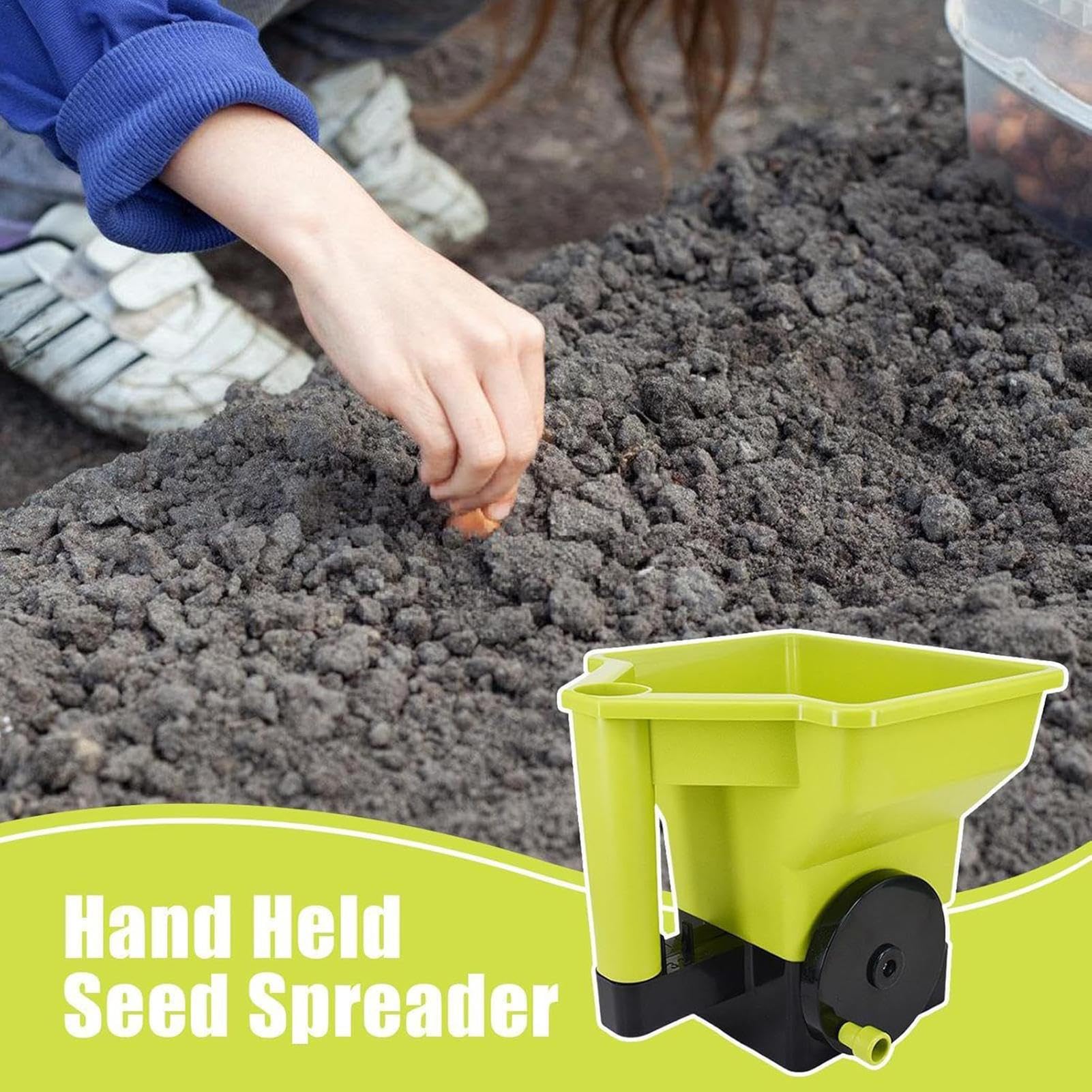 Épandeur d'engrais | Shaker Ergonomique portatif pour semoir de pelouse Manuel pour Jardin, Cour, Fonte, Trottoir, Route