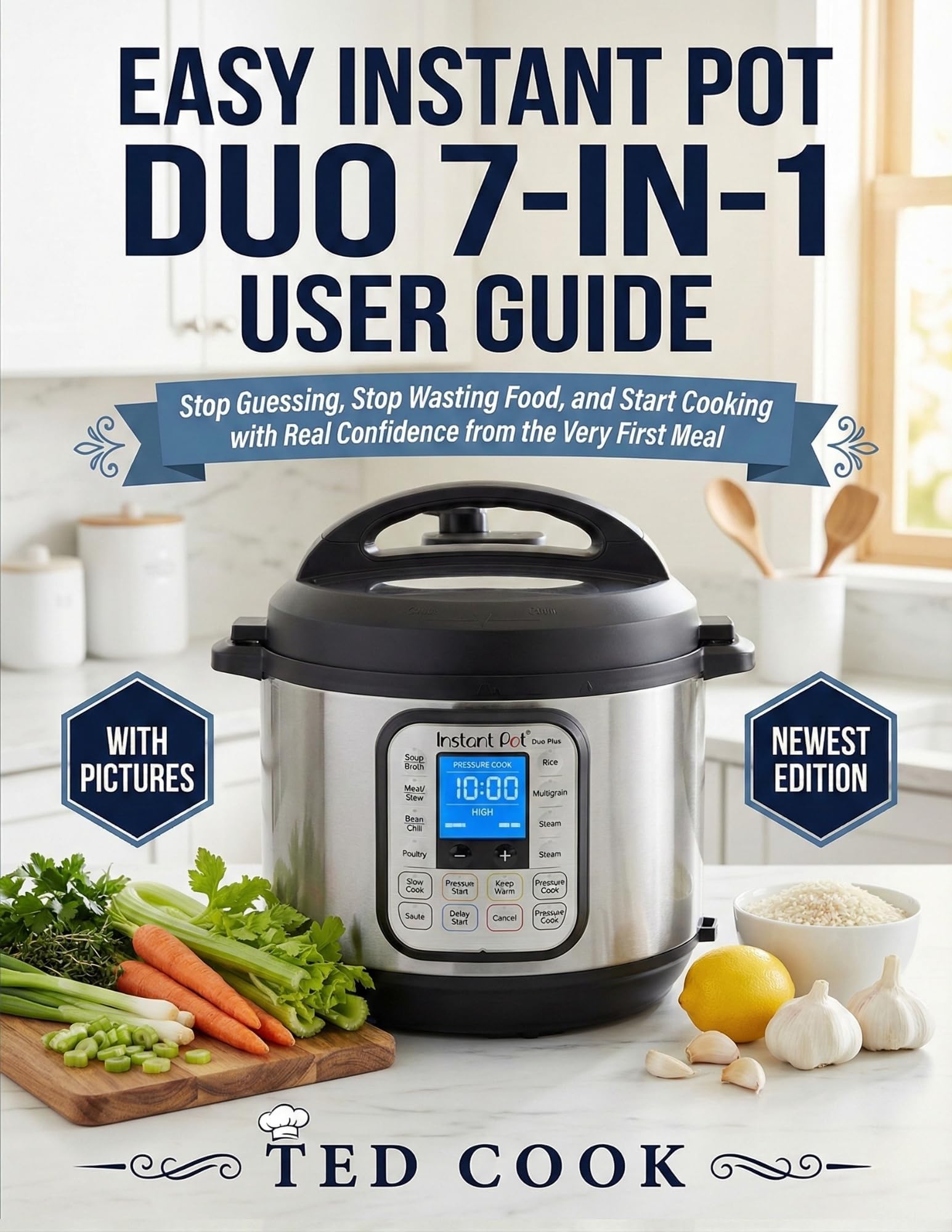 EASY INSTANT POT DUO 7-IN-1 USER GUIDE: Stop Guessing, Stop Wasting Food, and Start Cooking with Real Confidence from the Very First Meal