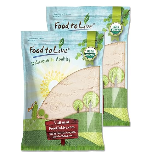 Miniatura 10 de Harina de coco orgánica de Food to Live sin OMG Kosher cruda vegana sin azúcar sin refinar sin sulfuro polvo fino a granel ideal para hornear