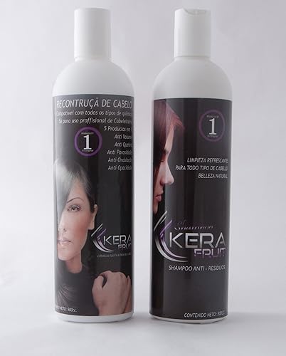 Miniatura 1 de Keratina kera Fruit 16oz/16.9 fl oz. kit con champú. Tratamiento De Keratina Alisado profundo