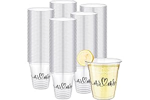 200-Pack Clear Disposable Wedding Reception Plastic Cups